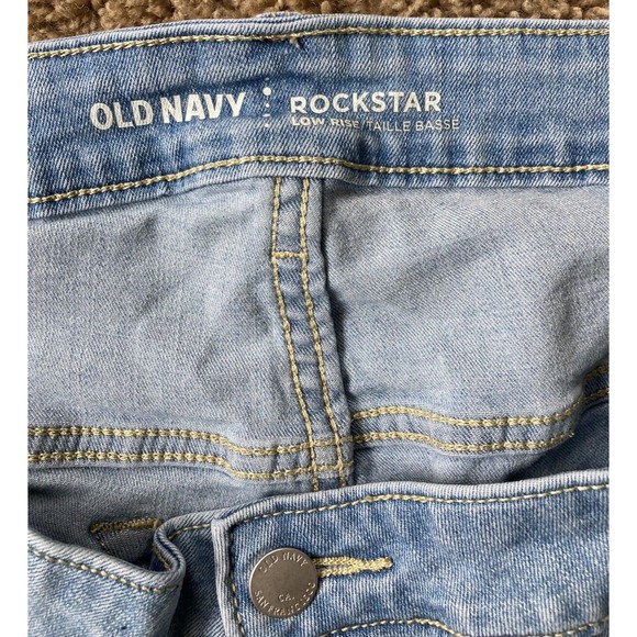 Old Navy Jeans Women's Size: 18 Low Rise Rockstar Super Skinny Light Blue Denim - Picture 7 of 14